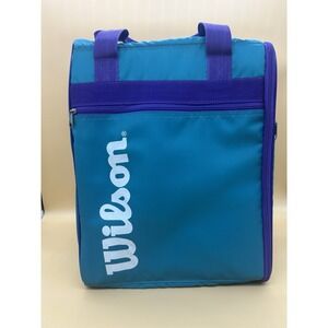 Vintage Wilson Club Tote Purple Teal Padded Tennis Gym Bag Locker Sports Travel